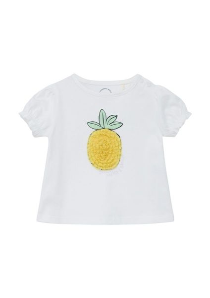 s.Oliver Red Label T-shirt with appliqué and glitter print   - white (0100)