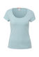 Q/S designed by T-shirt with U-neck - blue (6103)