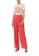 comma Loose : pantalon large en piqué - rouge (4294)