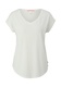 Q/S designed by Loose-fitting T-shirt made of lyocell mix - white (0200)