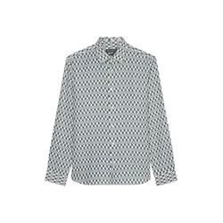 Marc O'Polo Linen shirt with an all-over pattern - blue/beige (I82)
