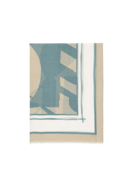 Marc O'Polo Schal mit Allover-Print - grün/beige (D41)