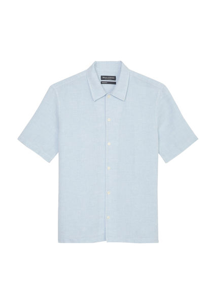 Marc O'Polo Kurzarm-Hemd in softer Chambray-Qualität - blau (C86)