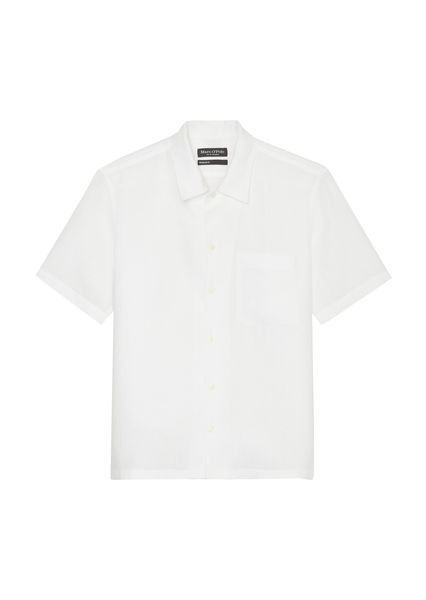 Marc O'Polo Chemise à manches courtes regular en pur lin - blanc (100)