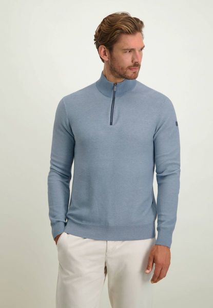 State of Art Jacquard zip-up sweater - blue (5611)