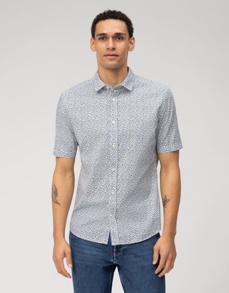 Olymp Regular fit: short sleeve shirt - blue (00)