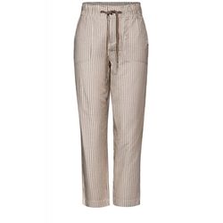Street One Paperbag seersucker trousers - beige (25617)