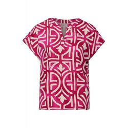 Street One Shirtblouse with splitneck - pink (35755)