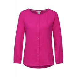 Street One Muslin buttoned roundneck blouse - pink (15755)