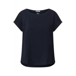 Street One Materialmix T-Shirt - blau (11238)