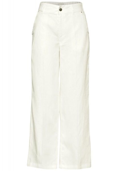 Street One Lightweight linen trousers - white (10108)