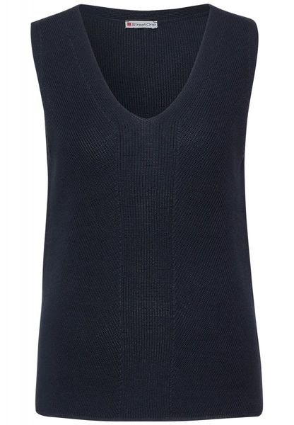 Street One Knitted rib top - blue (11238)