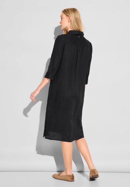 Street One Shirt blouses linen dress - black (10001)