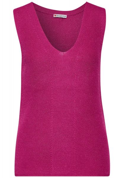 Street One Knitted rib top - pink (15755)