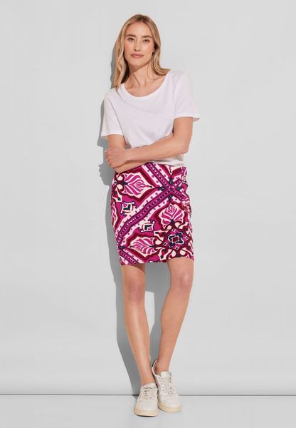 Street One Print skirt - pink (35755)