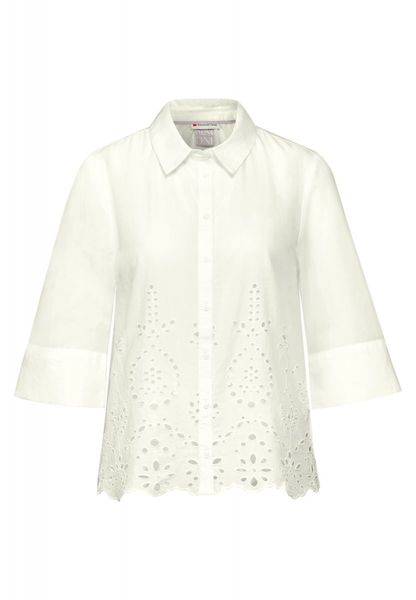 Street One Blouse with embroidery - white (10108)
