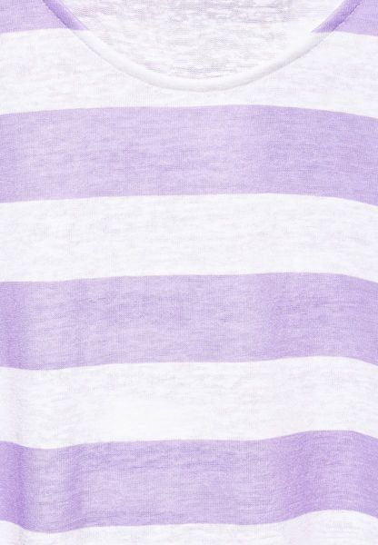 Street One T-shirt à rayures - violet (25384)
