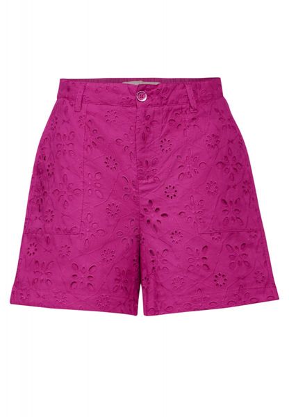 Street One Bermuda shorts with embroidery - pink (15755)