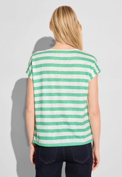 Street One Striped T-shirt - green (25367)