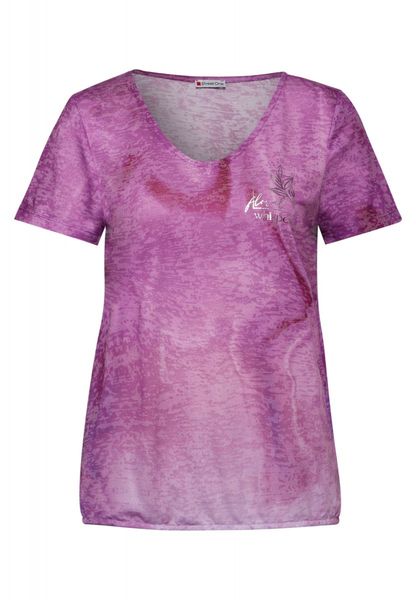 Street One T-shirt with color gradient - pink (35755)