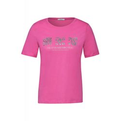 Cecil T-shirt with shimmer print - pink (25369)