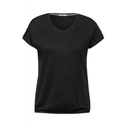 Cecil Plain T-shirt - black (10001)