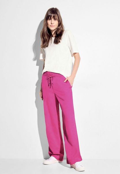Cecil Light linen trousers - pink (15369)