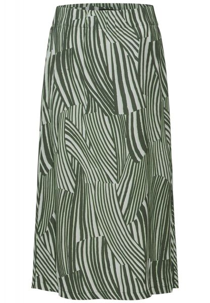 Cecil Print crepe skirt - green (35747)