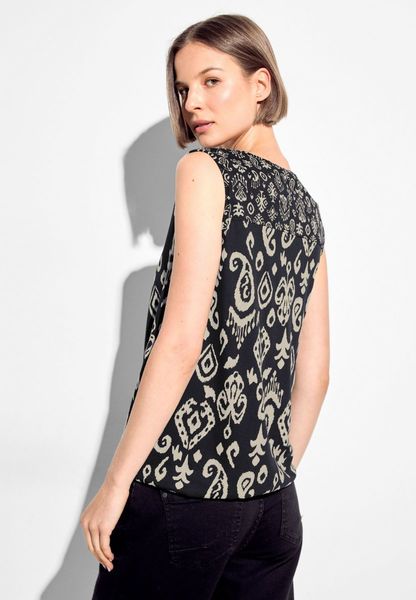 Cecil Top with ornament print - black (30001)