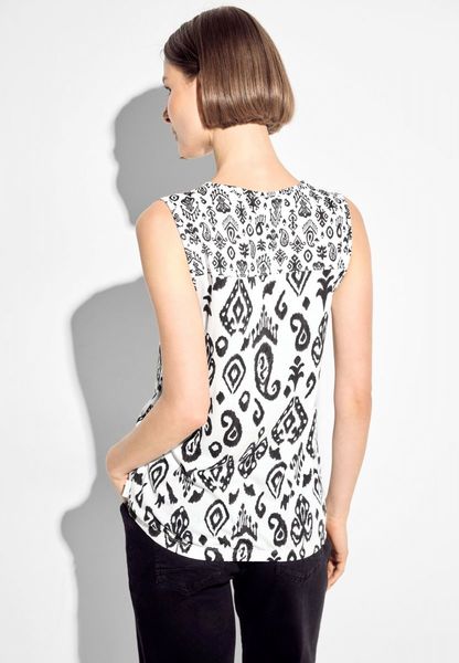Cecil Top with ornament print - white (33474)