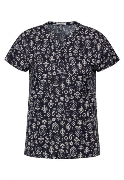 Cecil T-shirt with print - black (30001)