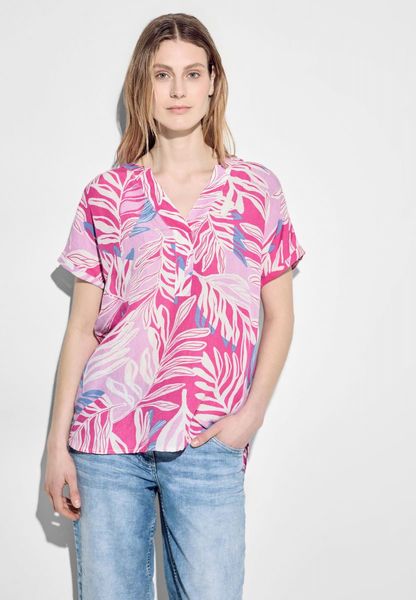Cecil Leaf print blouse - pink (35369)