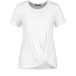 Taifun T-Shirt mit gerafftem Detail - beige/weiß (09600)