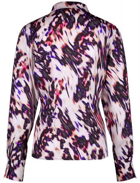 Taifun Blouse with an all-over pattern - pink/purple (09452)