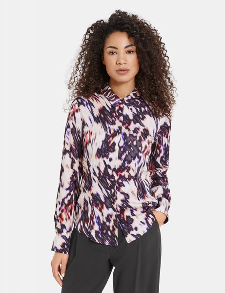 Taifun Blouse à motif all-over - rose/violet (09452)