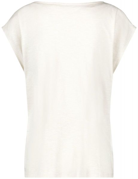Taifun Short sleeve shirt - beige/white (09452)