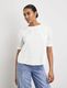 Taifun Cotton blouse with voluminous sleeves  - white (09600)