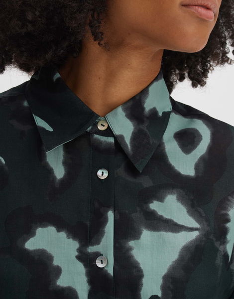 Opus Shirt blouse - Fumine floral - green (30033)