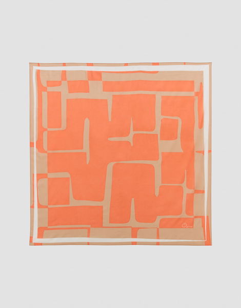 Opus Lightweight print scarf - Aplora   - orange/beige (40022)