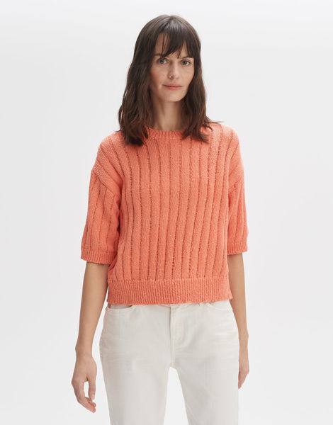 Opus Cropped Sweater - Punzi - orange (40022)
