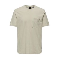 Only & Sons T-shirt with chest pocket   - gray (261395)