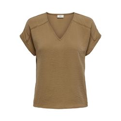 JDY T-shirt with V-neck - brown (227035)