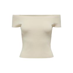 JDY Off shoulder knit top - beige (180083)