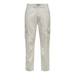 Only & Sons Pantalon cargo en lin  - gris (261395)