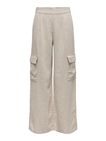 JDY Cargo pants with linen - gray (177935001)