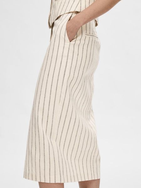 Selected Femme Pencil skirt with stripes - gray (200210001)