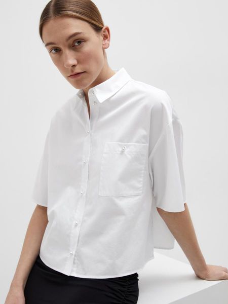 Selected Femme Cropped blouse - white (179651)