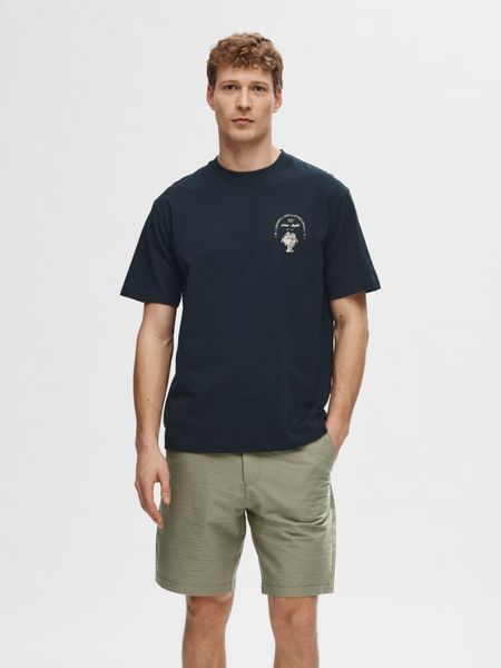 Selected Homme T-shirt with print - blue (186839)