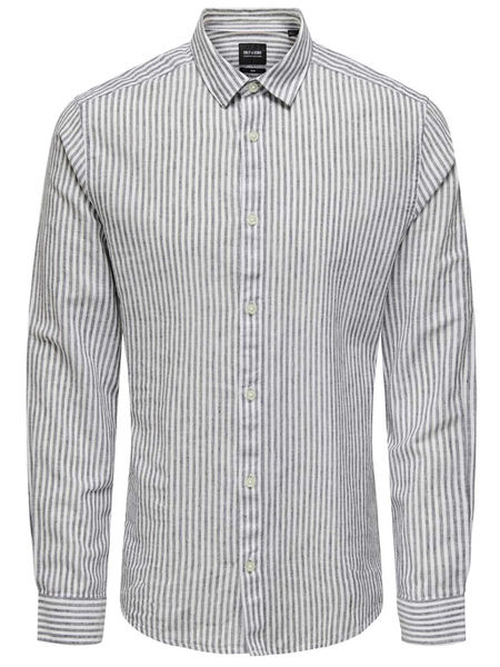 Only & Sons Slim fit striped shirt - blue (187197)