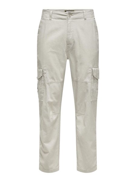 Only & Sons Linen cargo pants  - gray (261395)